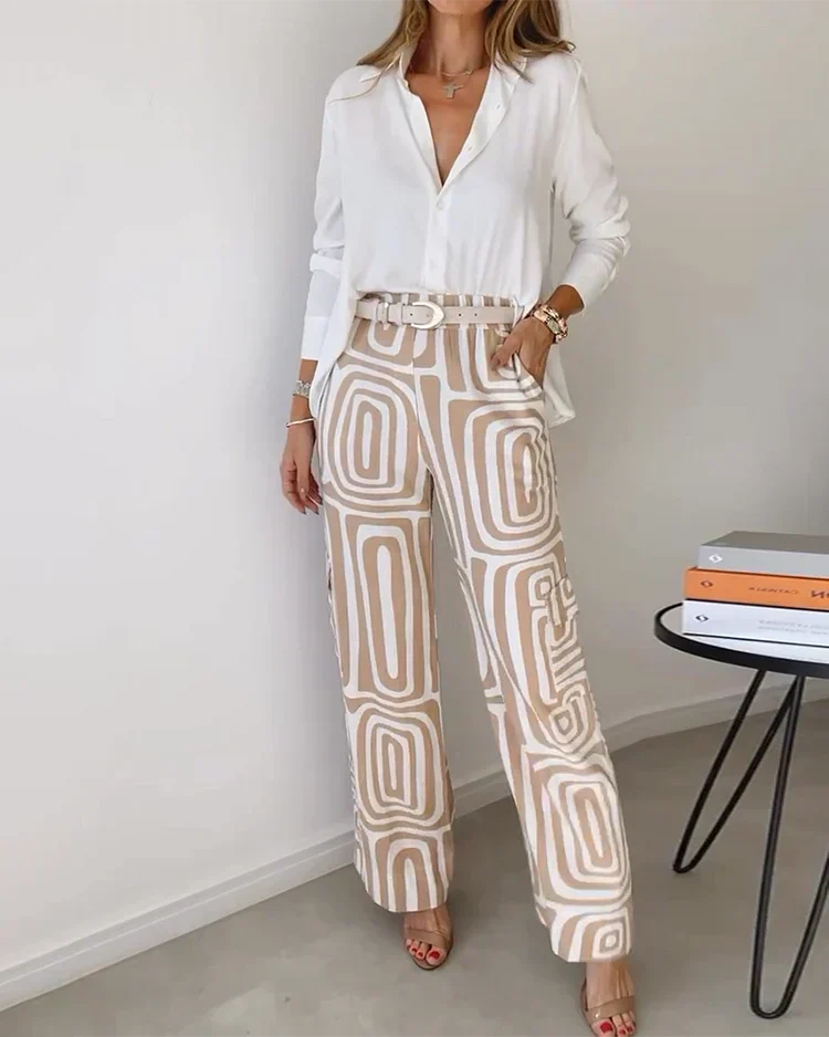 Tidløsia™ - Elegante bukser med print til kvinder