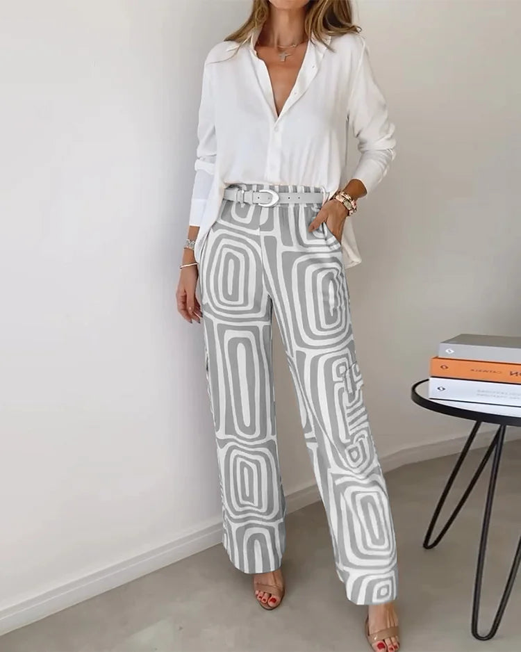 Tidløsia™ - Elegante bukser med print til kvinder